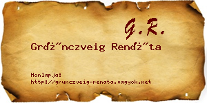 Grünczveig Renáta névjegykártya